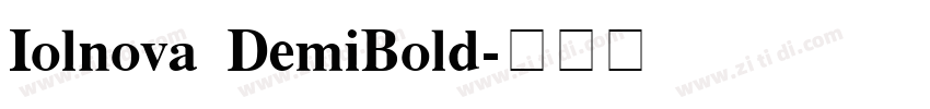 Iolnova DemiBold字体转换